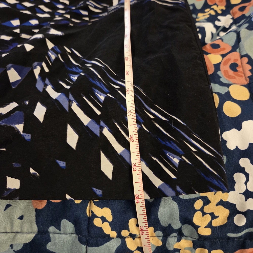 Armani Exchange Black and Blue Geometric Mini Dress - Picture 8 of 11